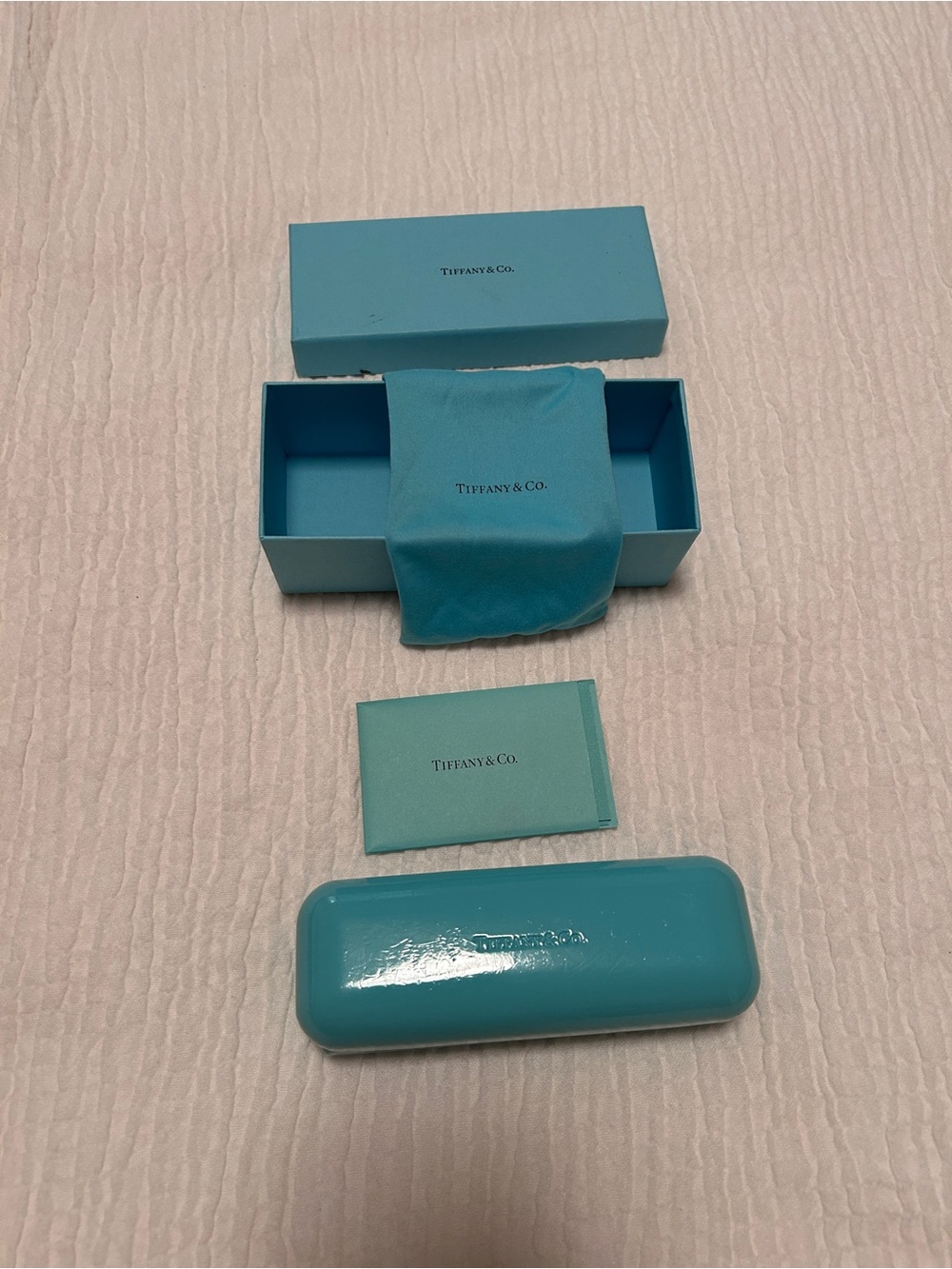 Tiffany & Co. Black Women's Rectangular Glasses with Tiffany Blue Case - Picture 3 of 6